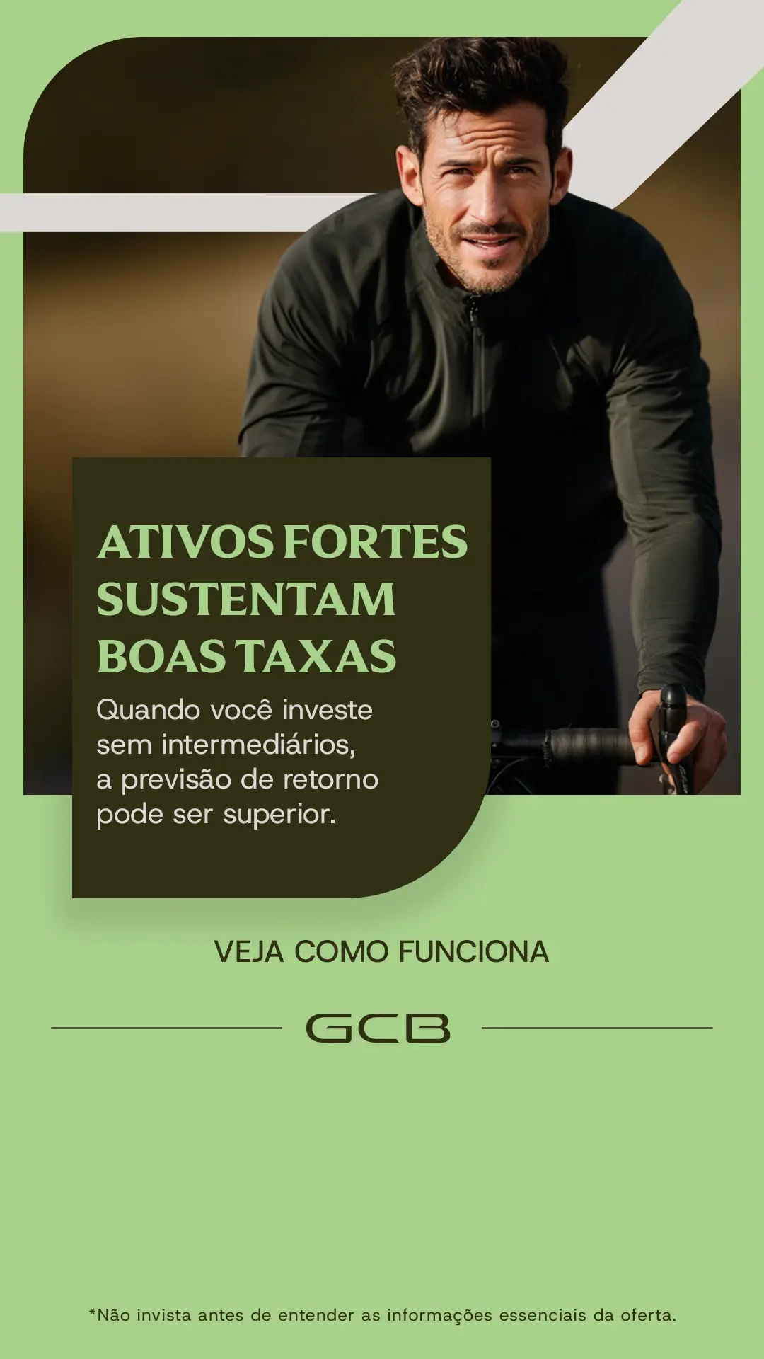 Conteúdo da GCB que organiza informação financeira em uma composição clara.